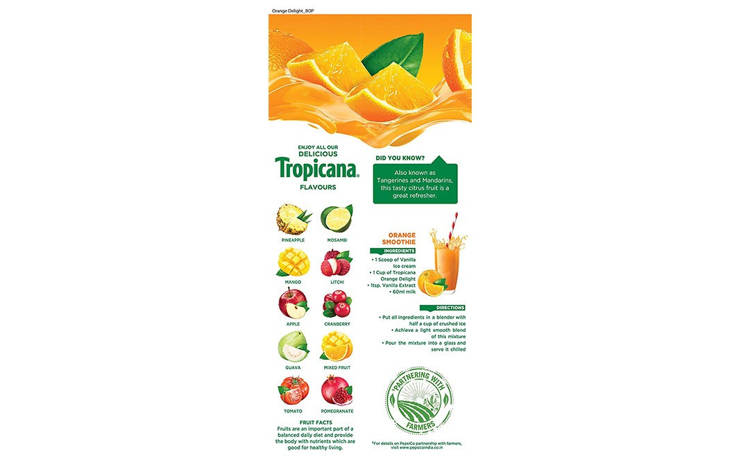 Tropicana Orange Delight    Tetra Pack  1000 millilitre